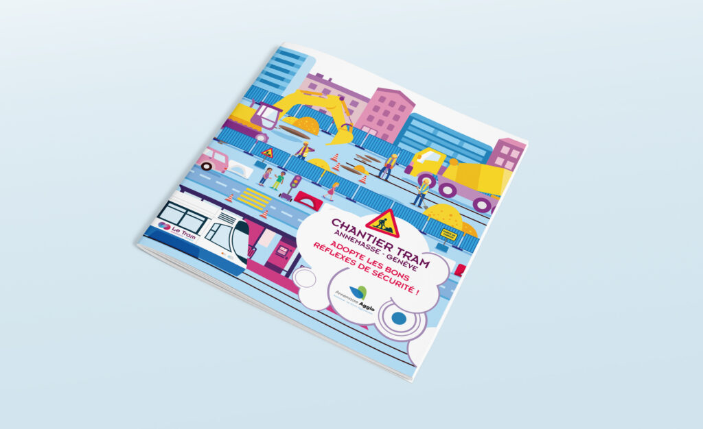 Livret jeux pour découvrir l’arrivée du tram et comment rester prudent aux abords des chantiers